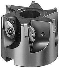 APT - 1-1/2" Cut Diam, 0.87" Max Depth of Cut, 1-1/4" Shank Diam, Indexable Square Shoulder End Mill - TNMG 43. Inserts, Weldon Shank, 90° Lead Angle, Series Dyna-Mill - USA Tool & Supply