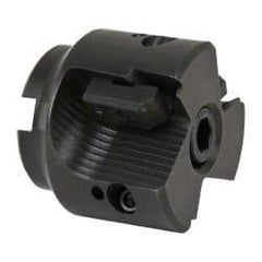 APT - 3 Inserts, 2" Cut Diam, 3/4" Arbor Diam, 1-3/4" Max Depth of Cut, Indexable Square-Shoulder Face Mill - 0/90° Lead Angle, 1-3/4" High, TPC 32..., TPG 32., TPU 32. Insert Compatibility, Series EMS - USA Tool & Supply