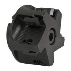 APT - 5 Inserts, 3" Cut Diam, 1" Arbor Diam, 2" Max Depth of Cut, Indexable Square-Shoulder Face Mill - 0/90° Lead Angle, 2" High, TPC 32..., TPG 32., TPU 32. Insert Compatibility, Series EMS - USA Tool & Supply