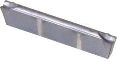 Kennametal - A4C2 CF KC5025 Grade, 0.0807" Cutting Width, Carbide Cutoff Insert - 0° Neutral Lead Angle, 0.0079" Cnr Rad, TiAlN Coated - USA Tool & Supply