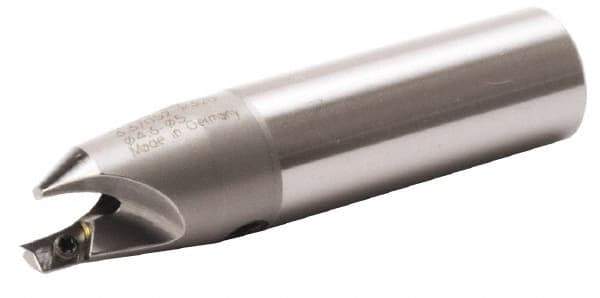 Kennametal - 6.1 to 7mm Diam, Straight Shank, 20mm Body Shank Diam, 45° Combo Chamfer and Countersink Drill - 7mm Drill Shank Diam, 3.41020R901 Insert, 95mm OAL - USA Tool & Supply