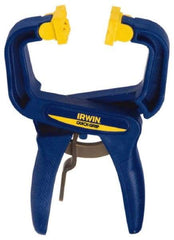 Irwin - 1-1/2" Jaw Opening Capacity, 1-1/2" Throat Depth, Spring Clamp - 60 Lb Clamping Pressure, 4" OAL - USA Tool & Supply