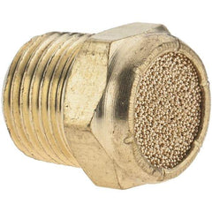 ARO/Ingersoll-Rand - 1/8 Male NPT, 7/16" Hex, 7/16" OAL, Breather Vent - 250 Max psi - USA Tool & Supply