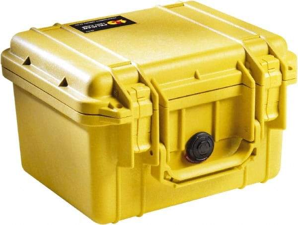 Pelican Products, Inc. - 9-11/16" Wide x 6-7/8" High, Clamshell Hard Case - Yellow, Polyethylene - USA Tool & Supply