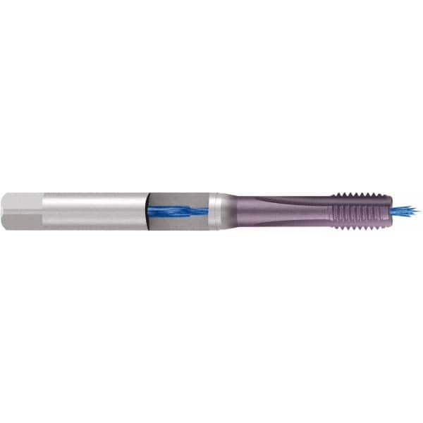 Emuge - 3/8-16 UNC 3-Flute TiCN Finish Cobalt Straight Flute Machine Tap - USA Tool & Supply