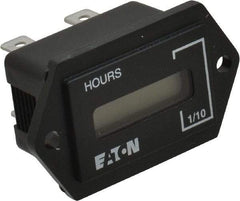 Durant - Supertwist LCD Display Hour Meter - 31.1mm High, 100AC-230AC Voltage, Solid State Hourmeter Rectangular - USA Tool & Supply