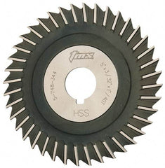 Value Collection - 5" Blade Diam x 3/32" Blade Thickness, 1" Hole, 40 Teeth, High Speed Steel Side Chip Saw - Straight Tooth, Arbor Connection, Uncoated - USA Tool & Supply