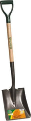 UnionTools - 11-1/2" High x 8-5/8" Wide Square Steel Shovel - 28" Long Wood D-Grip Handle, Front Turned - USA Tool & Supply