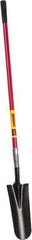 Razor-Back - 14" High x 6" Wide Tapered Steel Spade - 48" Long Fiberglass Straight Handle, Front Turned - USA Tool & Supply