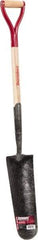 Razor-Back - 16" High x 5-1/2" Wide Tapered Steel Spade - 27" Long Wood D-Grip Handle, Front Turned - USA Tool & Supply