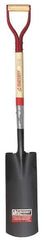 Razor-Back - 16" High x 6-1/2" Wide Square Steel Spade - 29" Long Wood D-Grip Handle, Front Turned - USA Tool & Supply