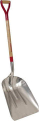 Razor-Back - 19-3/4" High x 15-1/4" Wide Square Aluminum Shovel - 36" Long Wood D-Grip Handle - USA Tool & Supply