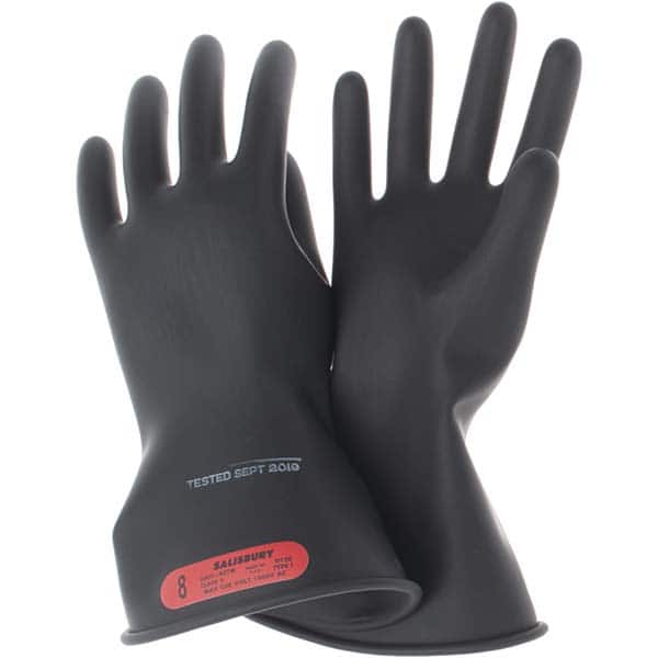 Salisbury by Honeywell - Class 0, Size M (8), 11" Long, Rubber Lineman's Glove - USA Tool & Supply