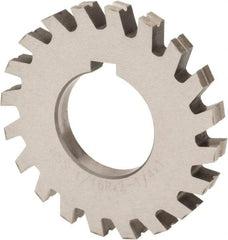 Value Collection - 1/2" Radius, 1" Circle Diam, 3-1/4" Cutter Diam, Arbor Connection, Concave Radius Cutter - High Speed Steel, Oxide Finish, Form Relieved, 10 Teeth - USA Tool & Supply