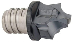 Iscar - MM HR Grade IC908 Carbide Concave Radius Milling Tip Insert - TiAlN Finish, 2 Flutes, 8mm Cutting Diam, 7mm Depth of Cut, 17.4mm Extension, 0.236" Cnr Rad - USA Tool & Supply