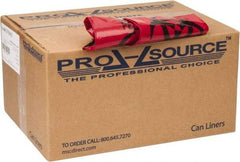 PRO-SOURCE - 10 Gal Capacity, Red, Low-Density Polyethylene, Hazardous Waste Bag - 1.2 mil Thick x 24" Wide x 24" High, Flat Pack - USA Tool & Supply