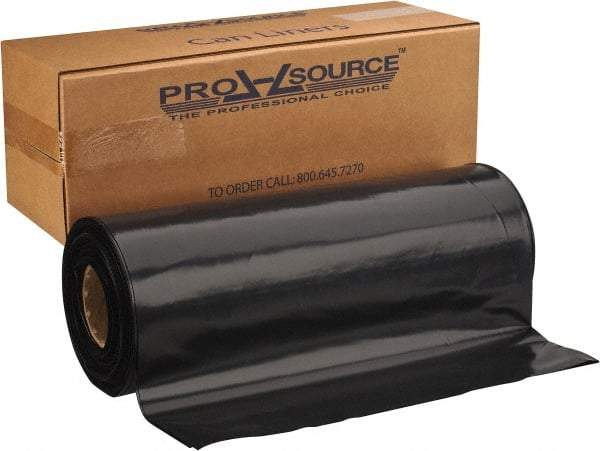 PRO-SOURCE - 56 Gal Capacity, 3 mil Thick, Contractor Trash Bags - Low-Density Polyethylene (LDPE), Perforated, Recycled Content, 43" Wide x 47" High, Black - USA Tool & Supply