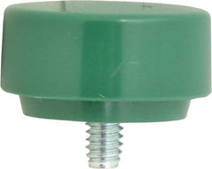 NUPLA - 1-3/8" Face Diam, Grade Tough, Green Soft Face Hammer Tip - 0.5 oz Head, Plastic - USA Tool & Supply