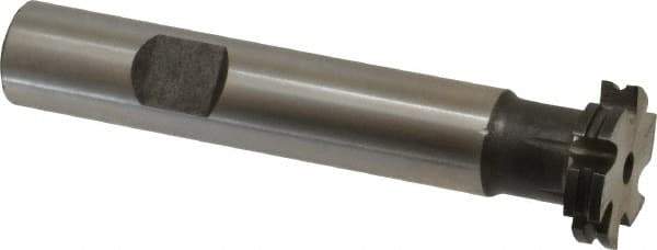 Made in USA - 1/32" Radius, 1/16" Circle Diam, 3/4" Diam x 0.165" Wide Cut, High Speed Steel Concave Radius Cutter - 3" OAL, 1/2" Shank Diam, Shank Connection, Uncoated, Form Relieved, 6 Teeth, Weldon Flat - USA Tool & Supply