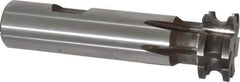 Made in USA - 1/8" Radius, 1/4" Circle Diam, 1" Cutter Diam, 0.447" Cutting Width, Shank Connection, Concave Radius Cutter - 3/4" Shank Diam, 3-1/2" OAL, High Speed Steel, Uncoated, Form Relieved, 6 Teeth, Weldon Flat - USA Tool & Supply