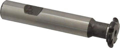 Made in USA - 1/16" Radius, 1/8" Circle Diam, 3/4" Cutter Diam, Shank Connection, Convex Radius Cutter - 1/2" Shank Diam, 3" OAL, High Speed Steel, Uncoated, Form Relieved, 6 Teeth, Weldon Flat - USA Tool & Supply