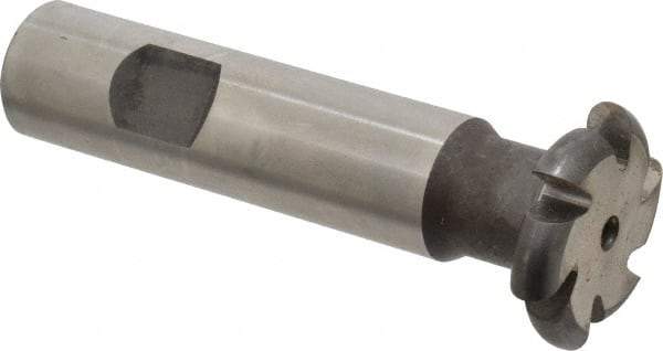 Made in USA - 1/8" Radius, 1/4" Circle Diam, 1-1/4" Cutter Diam, Shank Connection, Convex Radius Cutter - 3/4" Shank Diam, 3-1/2" OAL, High Speed Steel, Uncoated, Form Relieved, 6 Teeth, Weldon Flat - USA Tool & Supply