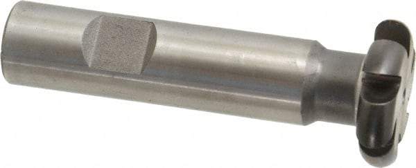 Made in USA - 5/32" Radius, 5/16" Circle Diam, 1-5/16" Cutter Diam, Shank Connection, Convex Radius Cutter - 3/4" Shank Diam, 3-1/2" OAL, High Speed Steel, Uncoated, Form Relieved, 6 Teeth, Weldon Flat - USA Tool & Supply