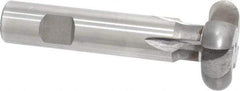 Made in USA - 1/4" Radius, 1/2" Circle Diam, 1-1/2" Cutter Diam, Shank Connection, Convex Radius Cutter - 3/4" Shank Diam, 4" OAL, High Speed Steel, Uncoated, Form Relieved, 4 Teeth, Weldon Flat - USA Tool & Supply