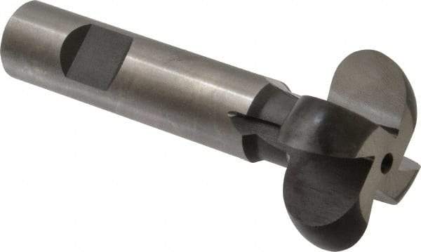 Made in USA - 3/8" Radius, 3/4" Circle Diam, 1-3/4" Cutter Diam, Shank Connection, Convex Radius Cutter - 3/4" Shank Diam, 4" OAL, High Speed Steel, Uncoated, Form Relieved, 4 Teeth, Weldon Flat - USA Tool & Supply