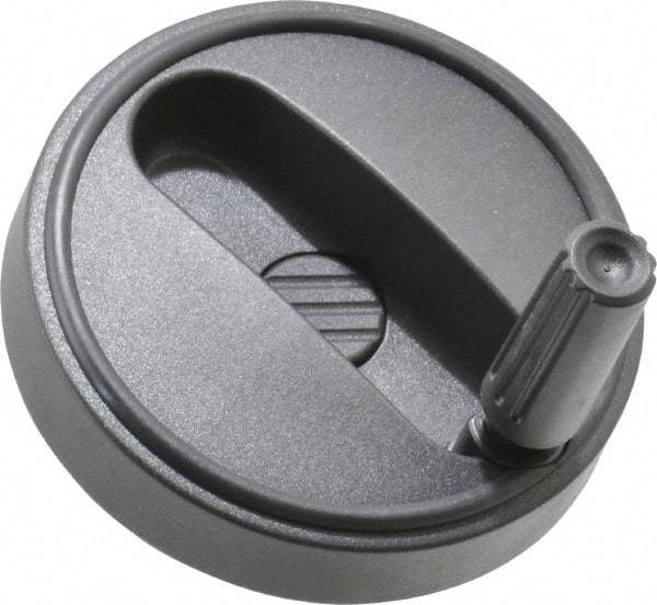 KIPP - 3.15" Diam, Thermoplastic Handwheel with Handle - 0.98" Hub Diam - USA Tool & Supply