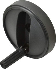 KIPP - 3.9" Diam, Thermoplastic Handwheel with Handle - 1.1" Hub Diam - USA Tool & Supply