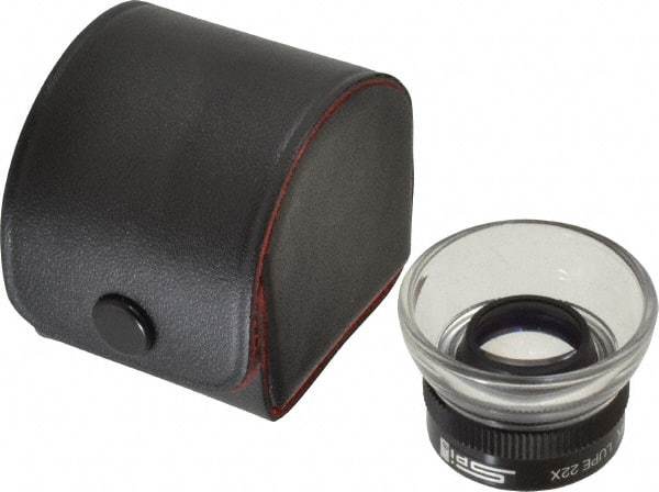 SPI - 22x Magnification, Singlet Lens Plastic Loupe - 1 Lens - USA Tool & Supply