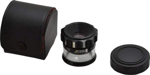 SPI - 15x Max Magnification, 1 Inch Lense Diameter, Pocket Comparator - 0.55 Inch Field View - USA Tool & Supply