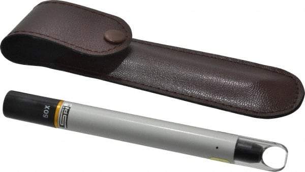 SPI - 50x Magnification, Pocket Microscope - Monocular Eyepiece - USA Tool & Supply