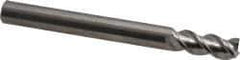 OSG - 1/4", 5/8" LOC, 1/4" Shank Diam, 2-1/2" OAL, 3 Flute, Solid Carbide Square End Mill - Single End, Uncoated, Spiral Flute, 45° Helix, Centercutting, Right Hand Cut, Right Hand Flute, Series 2042 - USA Tool & Supply
