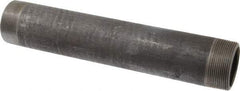 Made in USA - Schedule 80, 2" Diam x 12" Long Black Pipe Nipple - Threaded - USA Tool & Supply