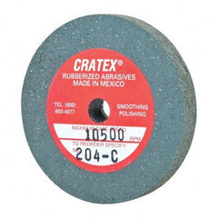 Cratex - 2" Diam x 1/4" Hole x 1/4" Thick, Surface Grinding Wheel - Silicon Carbide, Coarse Grade, 10,500 Max RPM, Rubber Bond, No Recess - USA Tool & Supply