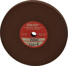 Cratex - 3" Diam x 1/4" Hole x 1/4" Thick, Surface Grinding Wheel - Silicon Carbide, Fine Grade, 7,000 Max RPM, Rubber Bond, No Recess - USA Tool & Supply