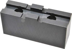 Bison - 10" Chuck Capacity, Tongue & Groove Attachment, Square Soft Lathe Chuck Jaw - 1 Jaw, Steel, 2-1/8" Btw Mount Hole Ctrs, 4-3/16" Long x 1-9/32" Wide x 2.028" High, 1/2" Groove - USA Tool & Supply