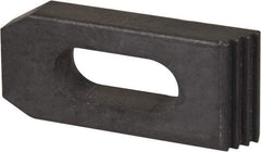 Value Collection - 1/2" Stud, Heat Treated Steel, Plain Strap Clamp - 1.26" Travel, 2-1/2" OAL x 1-1/8" Wide x 1/2" High, Black Oxide Finish, Tapered Nose - USA Tool & Supply