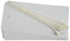 NMC - 3" High x 6" Long, Safety & Facility Blank Tag - 2 Sides, White Unrippable Vinyl - USA Tool & Supply