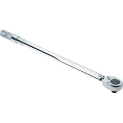 Proto - 3/4" Drive Micrometer Type Ratchet Head Torque Wrench - 142 N/m to 428 N/m Torque, 32-23/32" OAL, 1.7 N/m Graduation, Ratchet Head - USA Tool & Supply