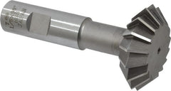 Interstate - 1-7/8° 1-7/8" Cut Diam, 5/8" Cut Width, 3/4" Shank, High Speed Steel Double-Angle Cutter - USA Tool & Supply