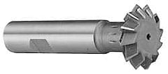 Interstate - 2-1/4° 2-1/4" Cut Diam, 3/4" Cut Width, 7/8" Shank, Cobalt Double-Angle Cutter - USA Tool & Supply