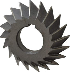 Value Collection - 2-3/4" Diam x 1/2" Width of Cut, 45° Included Angle, Arbor Connection, High Speed Steel Single Angle Cutter - Left Hand Cut, Oxide Finish - USA Tool & Supply