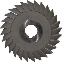 Value Collection - 6" Diam x 3/4" Width of Cut, 60° Included Angle, Arbor Connection, High Speed Steel Single Angle Cutter - Right Hand Cut, Oxide Finish - USA Tool & Supply