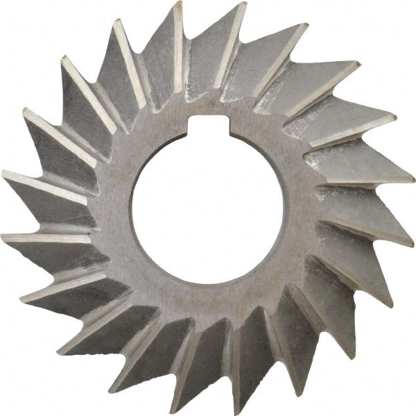 Value Collection - 2-3/4° 2-3/4" Cut Diam, 1/2" Cut Width, 1" Arbor, High Speed Steel Double-Angle Cutter - USA Tool & Supply