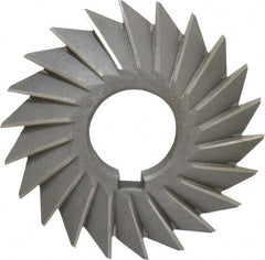 Value Collection - 3° 3" Cut Diam, 5/8" Cut Width, 1" Arbor, High Speed Steel Double-Angle Cutter - USA Tool & Supply