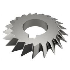 Value Collection - 2-3/4° 2-3/4" Cut Diam, 1/2" Cut Width, 1" Arbor, High Speed Steel Double-Angle Cutter - USA Tool & Supply