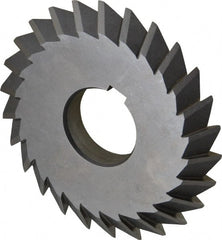 Value Collection - 4° 4" Cut Diam, 1/2" Cut Width, 1-1/4" Arbor, High Speed Steel Double-Angle Cutter - USA Tool & Supply